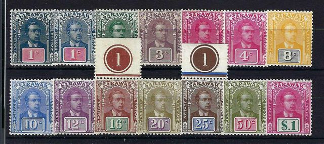 Image of Sarawak SG 50/61 UMM British Commonwealth Stamp